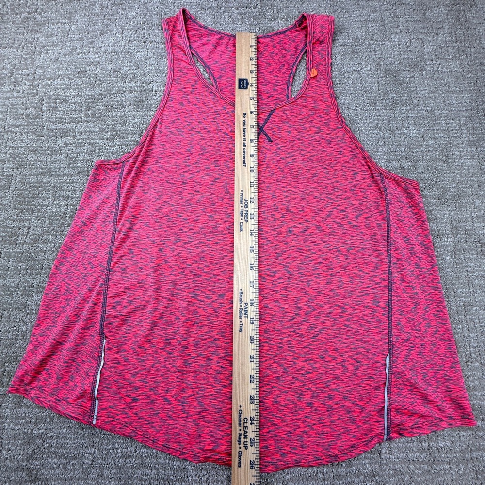 Athleta Tank Top Womens M Pink White Set of 2 Racerback Space Dye Mesh Athletic - Picture 7 of 12